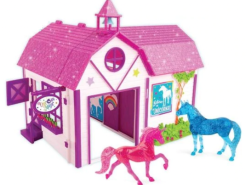 TBS59220 Breyer Stablemate Unicorn Magic Sparkle Playset Barn