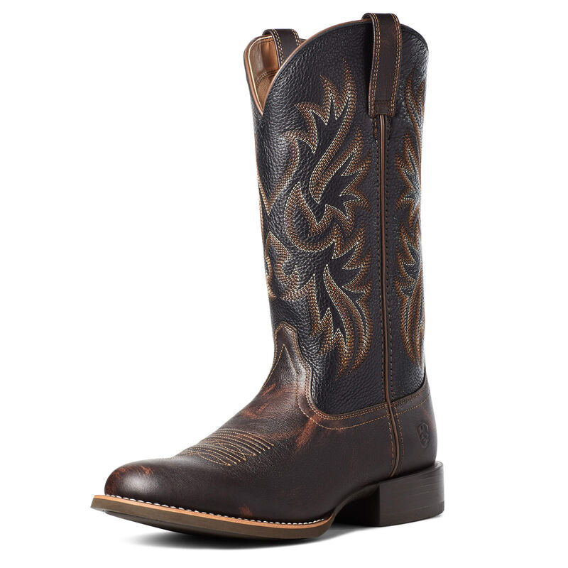 10035894 Ariat Men's Sport Doolin Dark Sparrow/Black Deertan