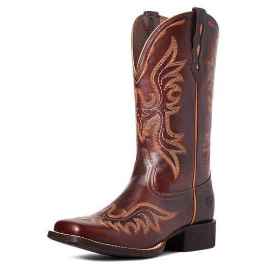 10036022 Ariat Women's Round Up Flutter Mahogany