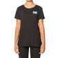 1010009 CAT Women's Trademark Tee Black