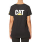 1010009 CAT Women's Trademark Tee Black