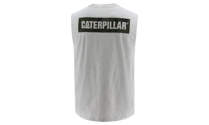 510493-EU Cat Icon Block Muscle Tee Tank Grey