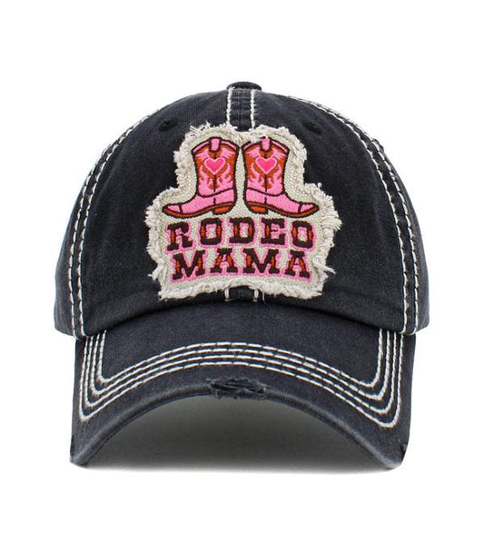 HAT7552BLK Rodeo mama Cap Black