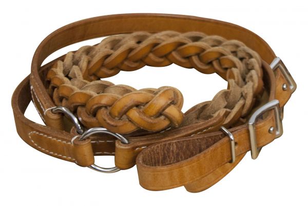 19101 Showman Argentina Leather Barrel Reins