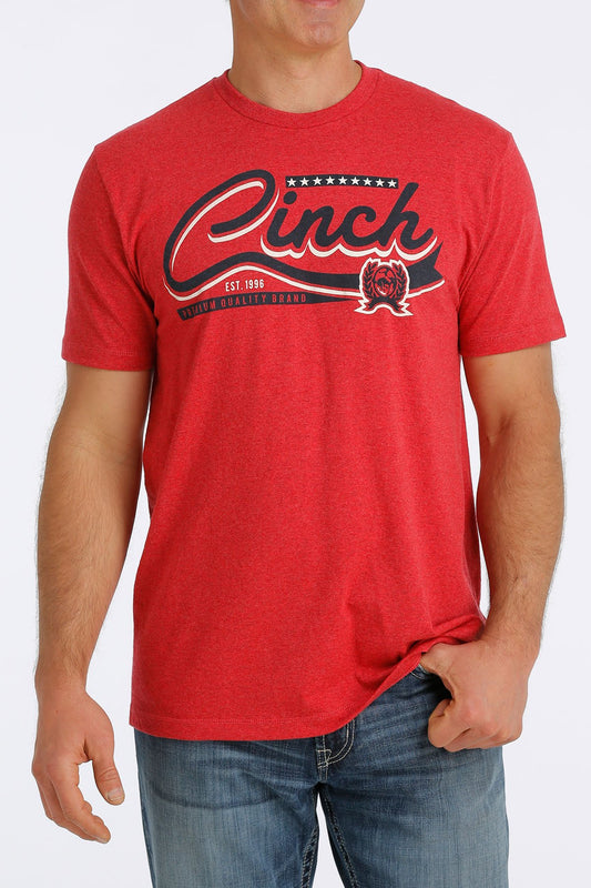 MTT1690497HRE Cinch Men's Logo Tee Red