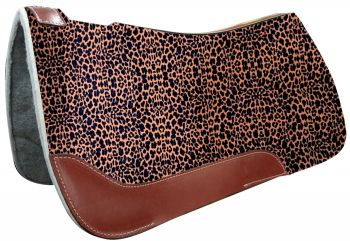 24067 Showman Cheetah Felt Saddle Pad 31x32