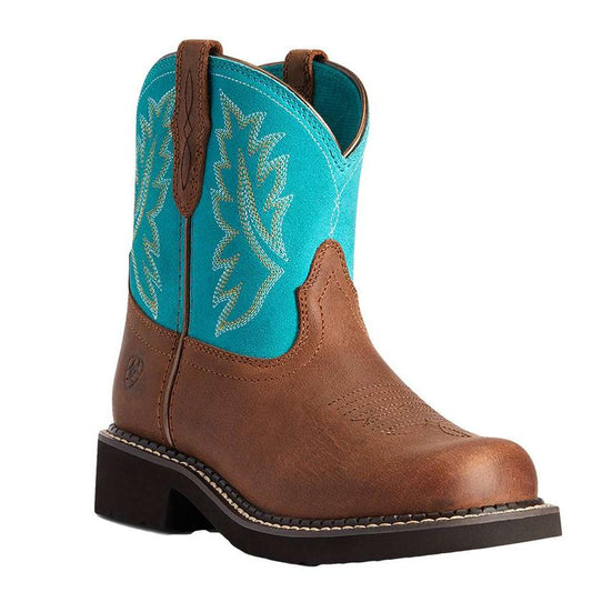 10038376 Ariat Kids Fatbaby Heritage Distressed Brown/Turquoise