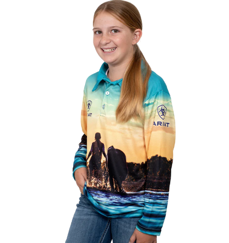 3001CLSP Ariat GLS Fishing Shirt Western Horses