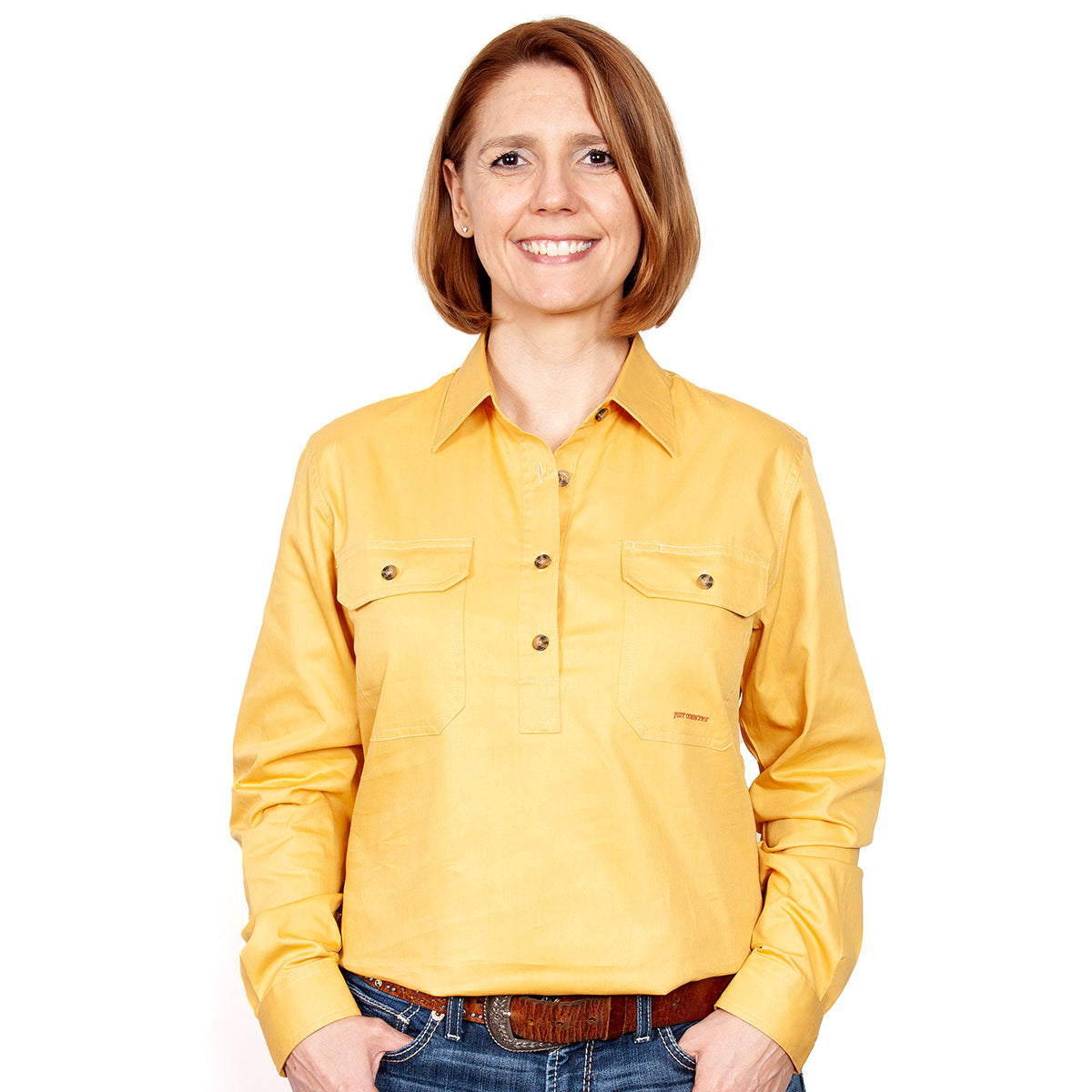 50505MUS Just Country Women's Jahna Workshirt Mustard