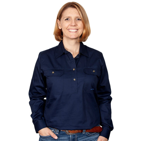 50505NVY Just Country Women's Jahna Work shirt Navy