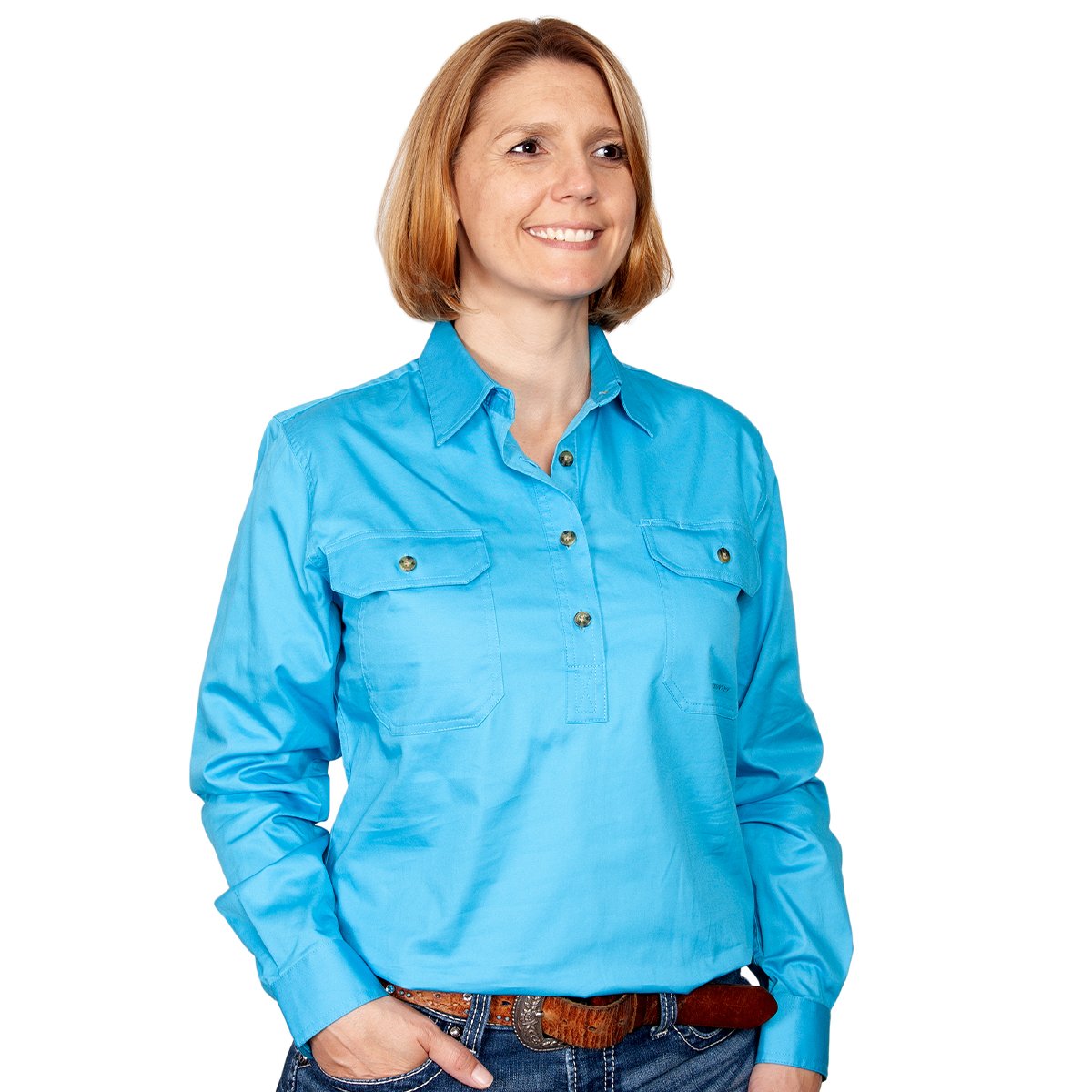 50505SKY Just Country Women's Jahna Work shirt Sky