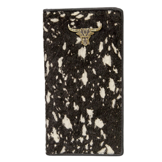 5105-A Brigalow Black & White Leather Hair on Wallet