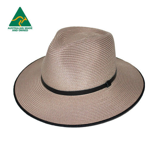 AP007 OoGee Bowman River Fedora Taupe/Black