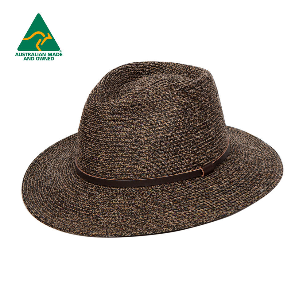 AP008 OoGee Barcoo River Fedora Burnt  Clove