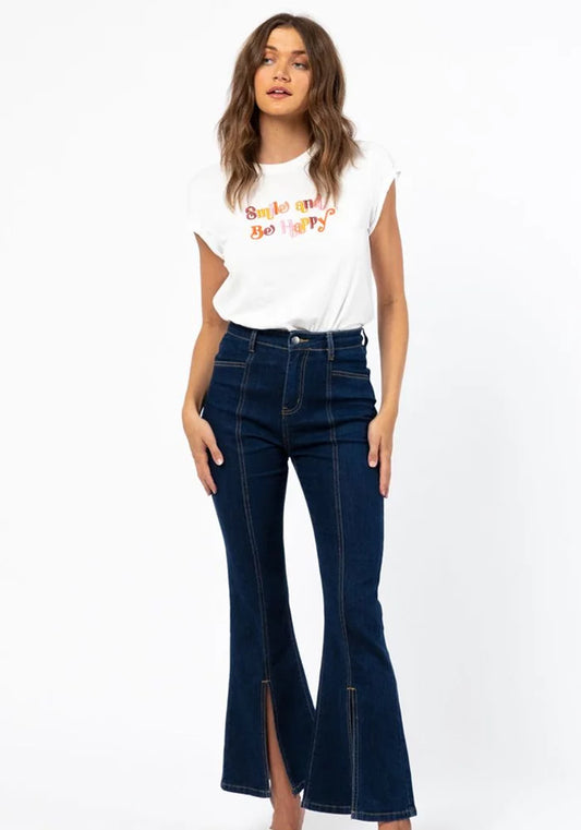 PH9100 Flare Denim Crop