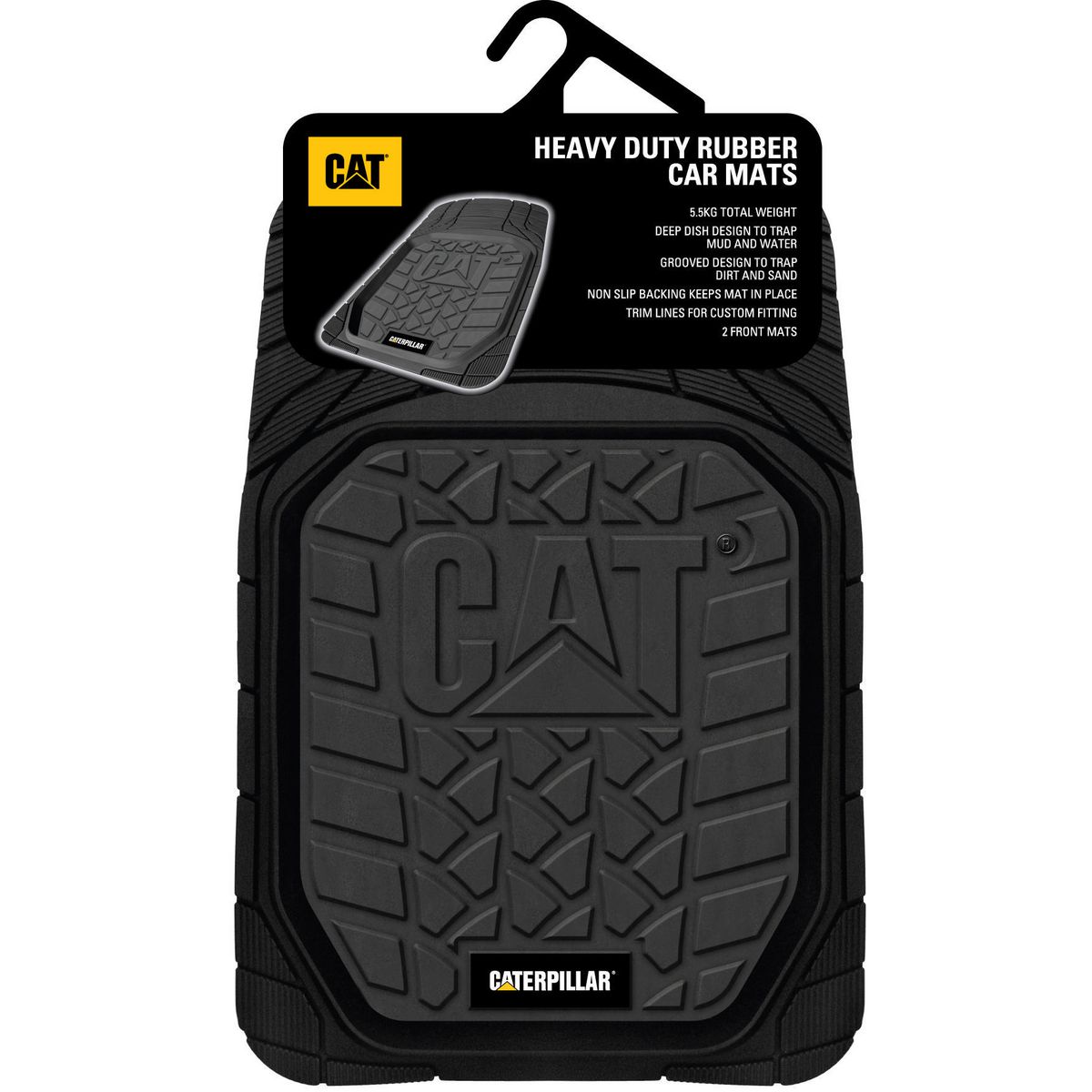 CMCATBLKFR  CAT Heavy Duty Rubber Floor Mats