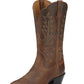 10001021 Ariat Womens Heritage Western R Toe Distressed Brown