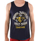 B1S1501076 Bullzye Men's Built Tough Singlet Navy