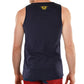 B1S1501076 Bullzye Men's Built Tough Singlet Navy