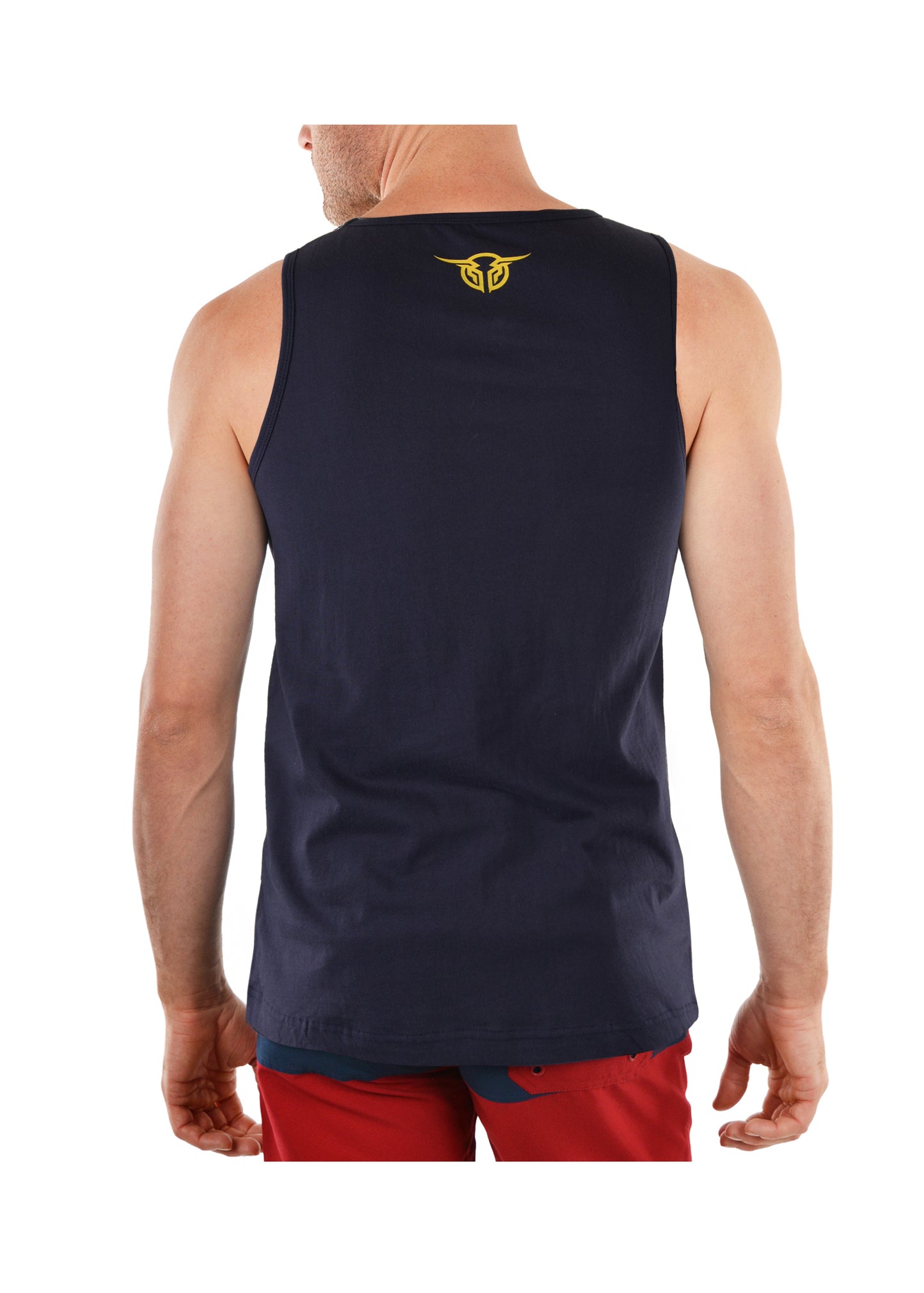 B1S1501076 Bullzye Men's Built Tough Singlet Navy