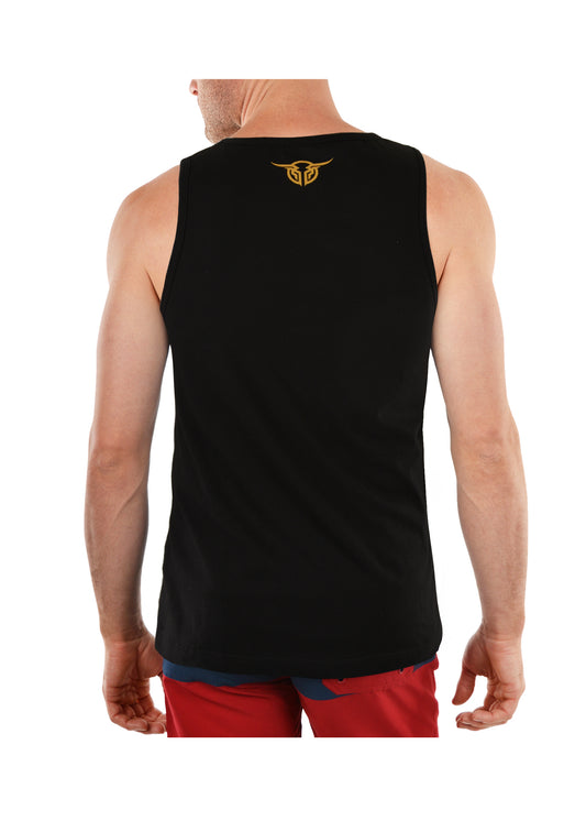 B1S1501076 Bullzye Men's Built Tough Singlet Black