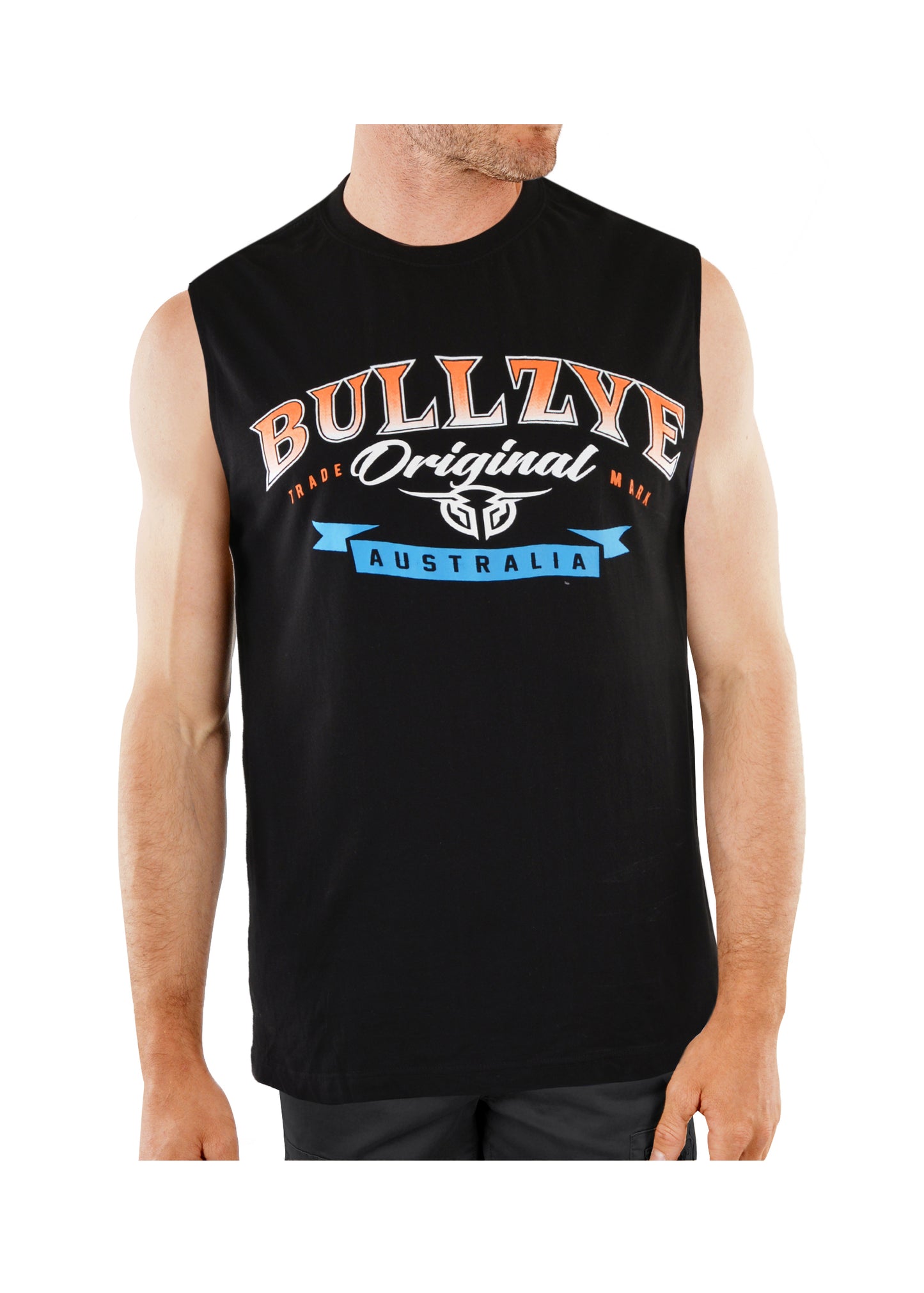 B1S1510078 Bullzye Men's Valley Muscle Tank Black