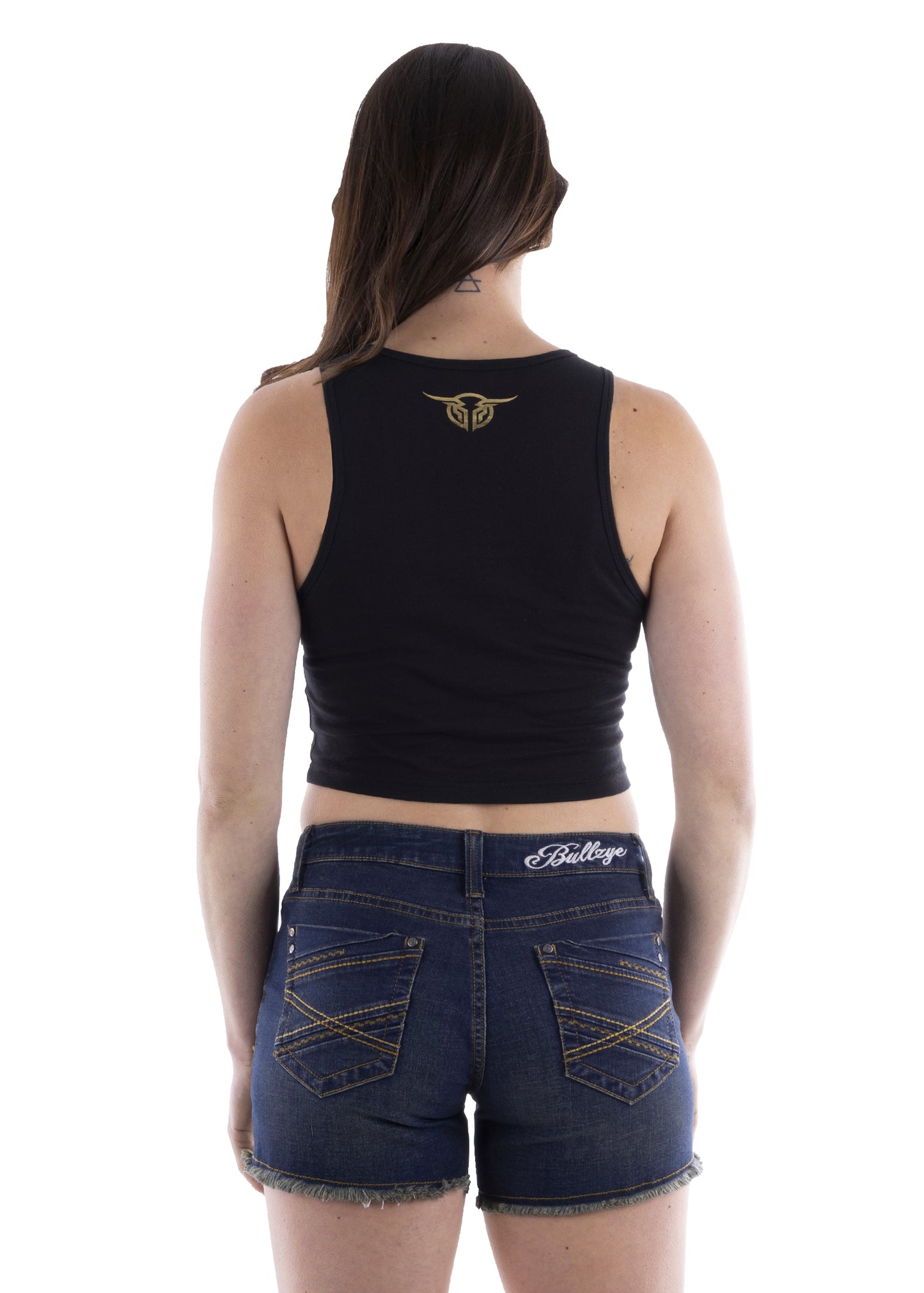 V2S2508218 Bullzye Women's Royal Crop Tank