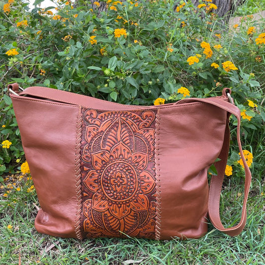 18143 Boho Sunflower Bag - Vintage Brown
