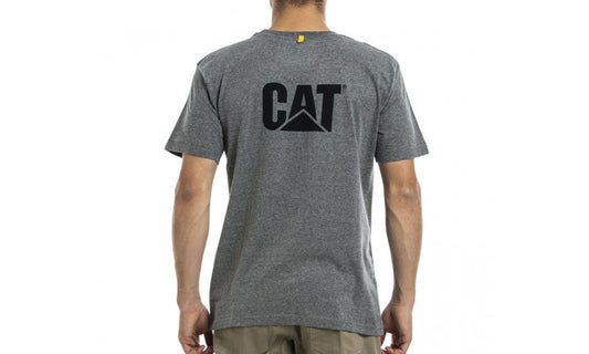 W05324 CAT Trademark Tee Heather Grey