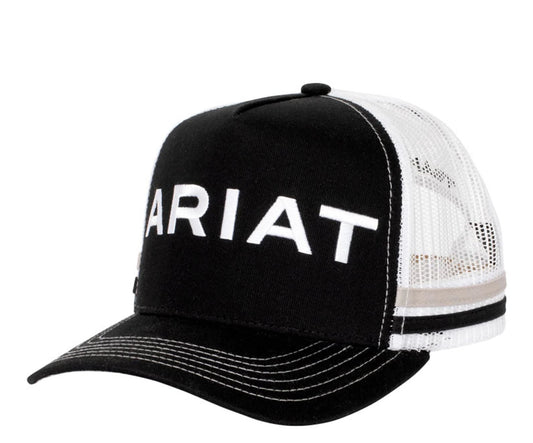 AC2209 Ariat Patriot Trucker Cap Black