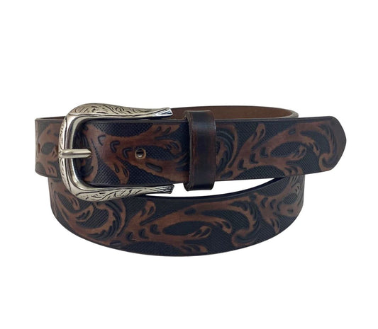 8846790 Roper Women's Buffalo Leather Belt Brown