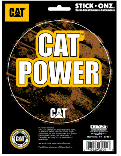 CG25001    CAT Power 6x8 Decal