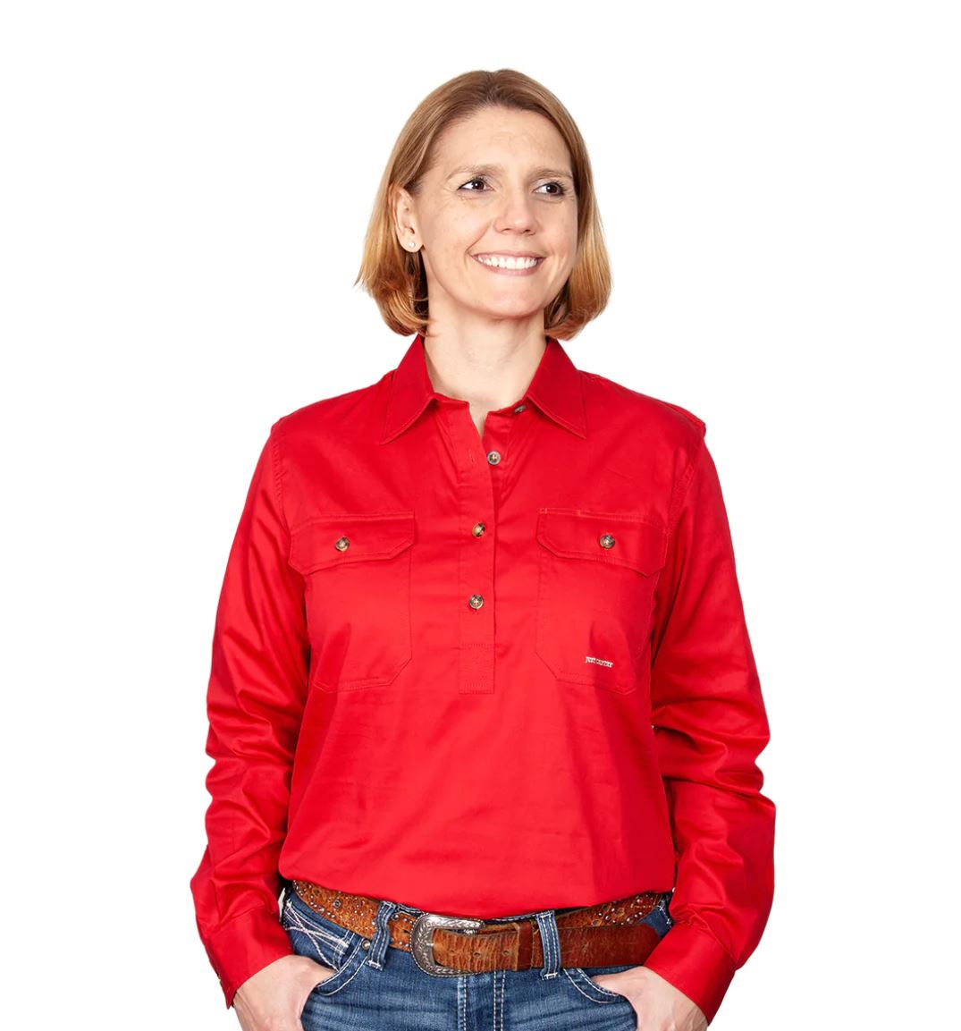 50505CHI Just Country Women's Brooke Work shirt Chilli