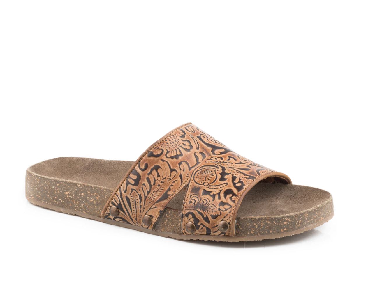 09-021-0607-2884TA Roper Women's Destiny Tooled Leather Tan