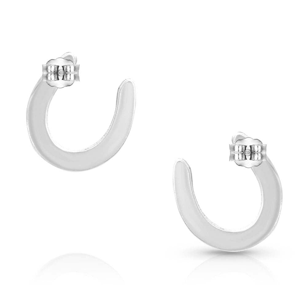 ER4442 Montana Silversmiths Lucky you Horse Shoe Earrings