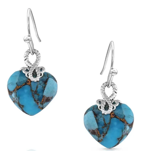 ER5189 Montana Earrings Heart Turquoise