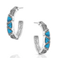 ER5250 Montana Trilogy Trillion Turquoise Hoop Earrings