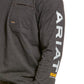 10027815 Ariat Men's Rebar Workman Logo Tee Charcoal