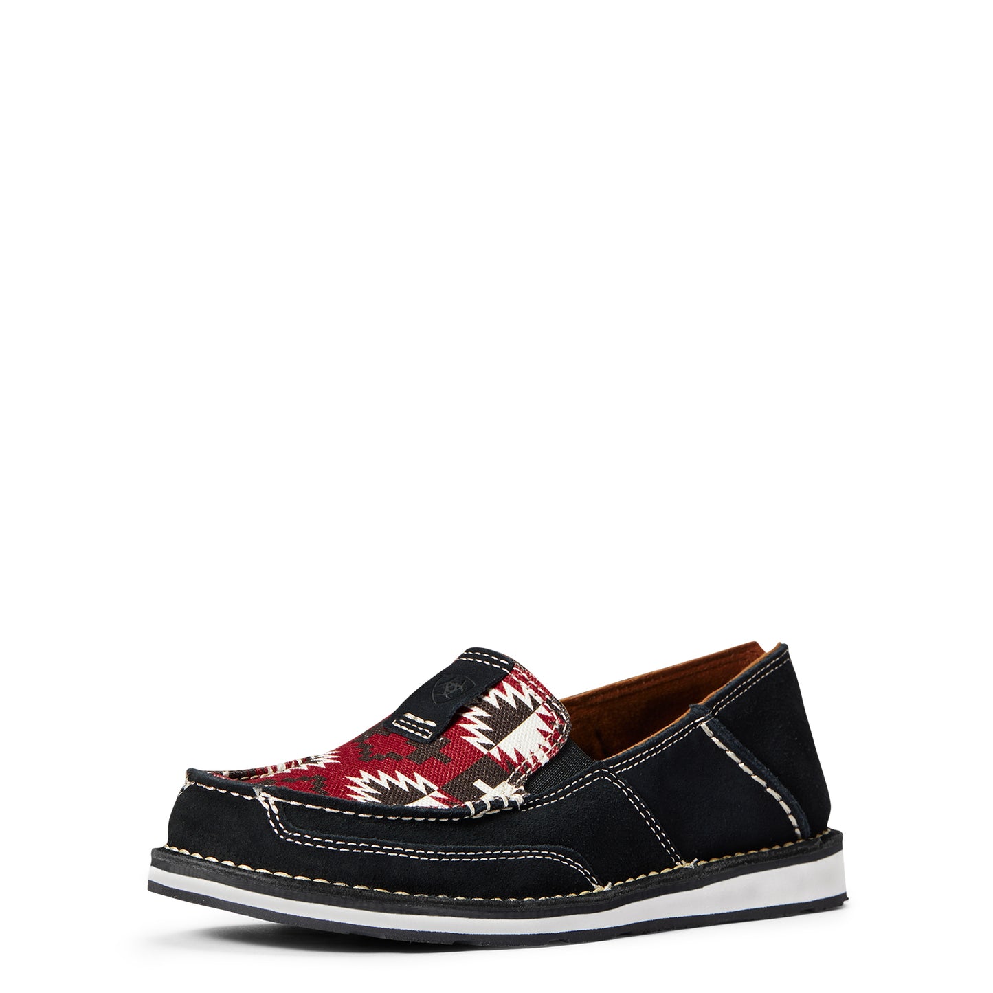 10033939 Ariat Women's Cruiser Black Suede Black/ Red Aztec Print