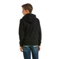 10037004 Ariat Boys Basic Hoodie Black Flag Green