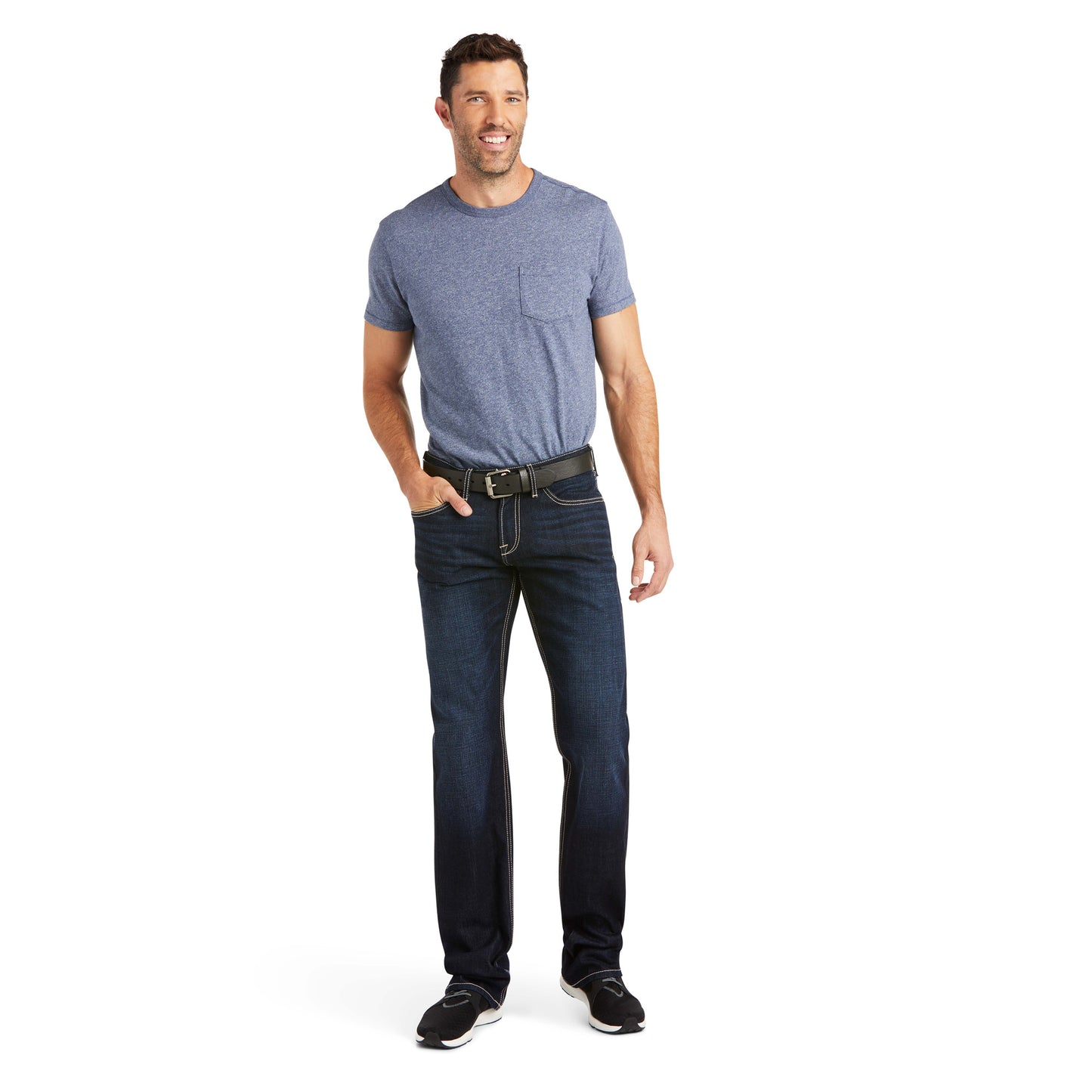 10037964 Ariat Men's M7 Rocker Straight Leg Strecth Fairbanks Wyland 36' Leg