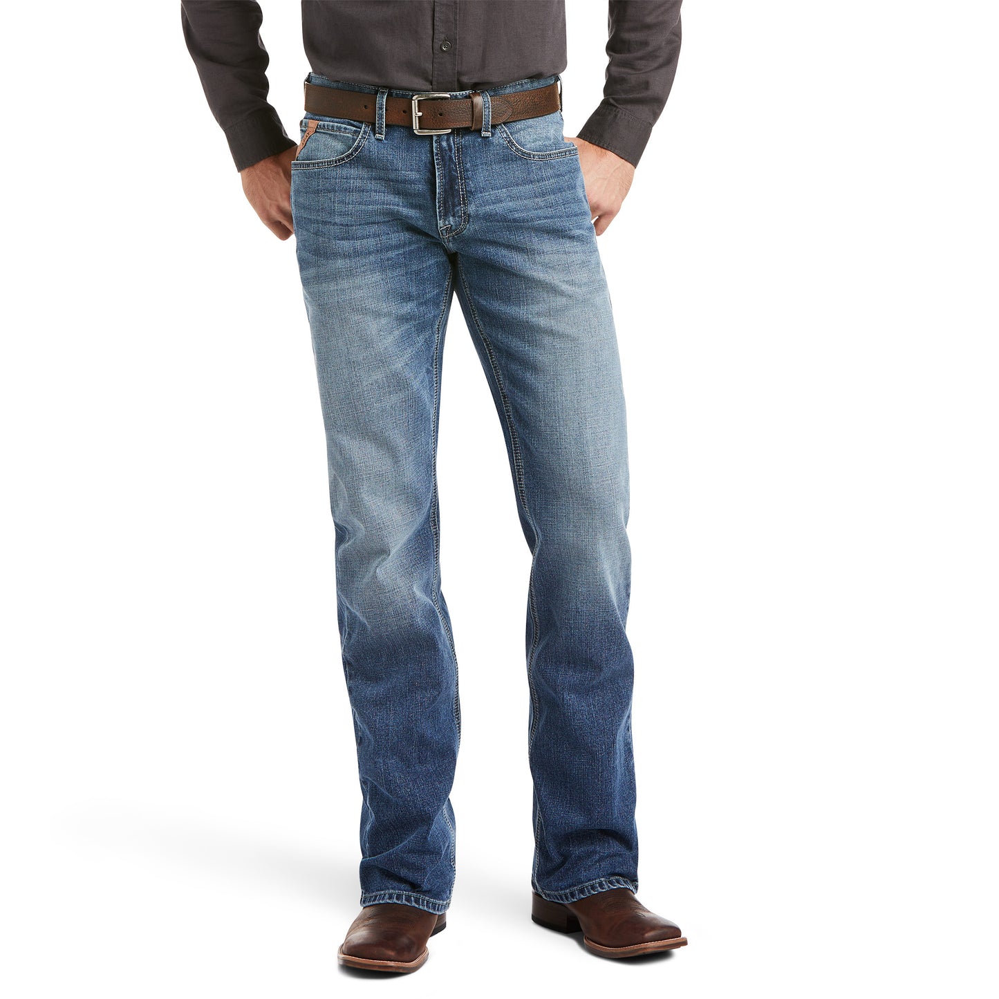 10037966 Ariat Men's M5 Low Rise Boot Cut Stretch Novato Wyland  36' leg