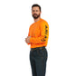 10037643 Ariat Men's Rebar Cotton Strong Graphic LS Tee Safety Orange