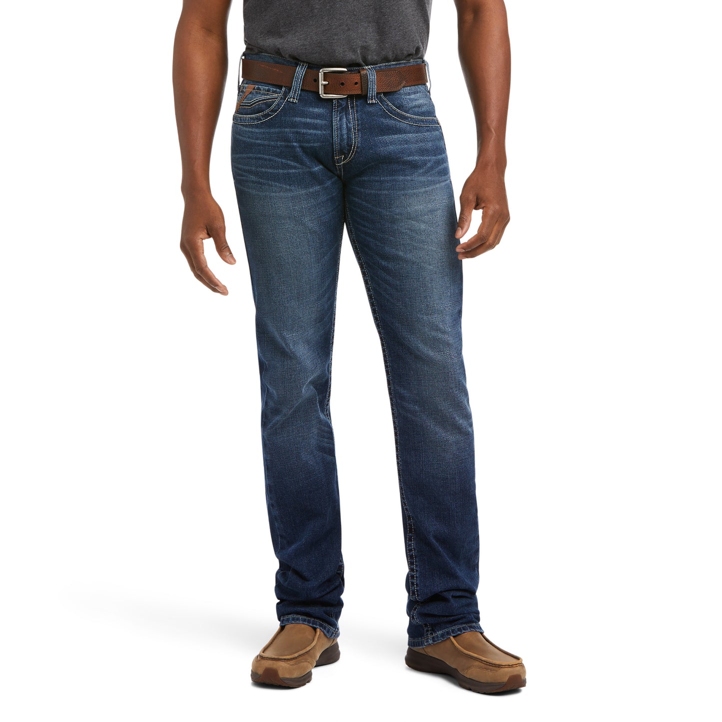 10036876 Ariat Men's M7 Rocker Straight Leg Stretch 3D Grafton Pine Wash 34' Leg