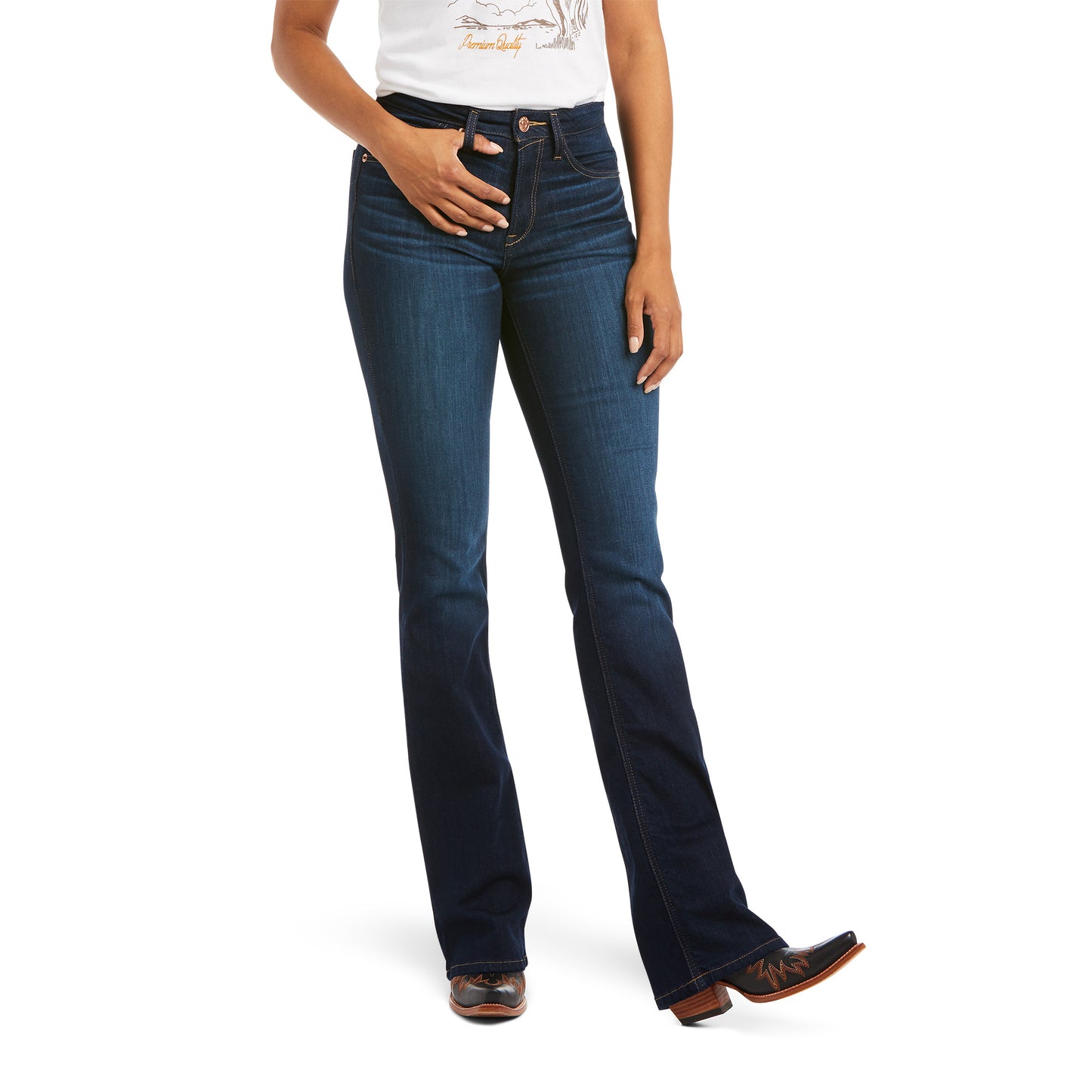 10036813 Ariat Women's REAL High Rise Ballary Pennsylvania XL Leg