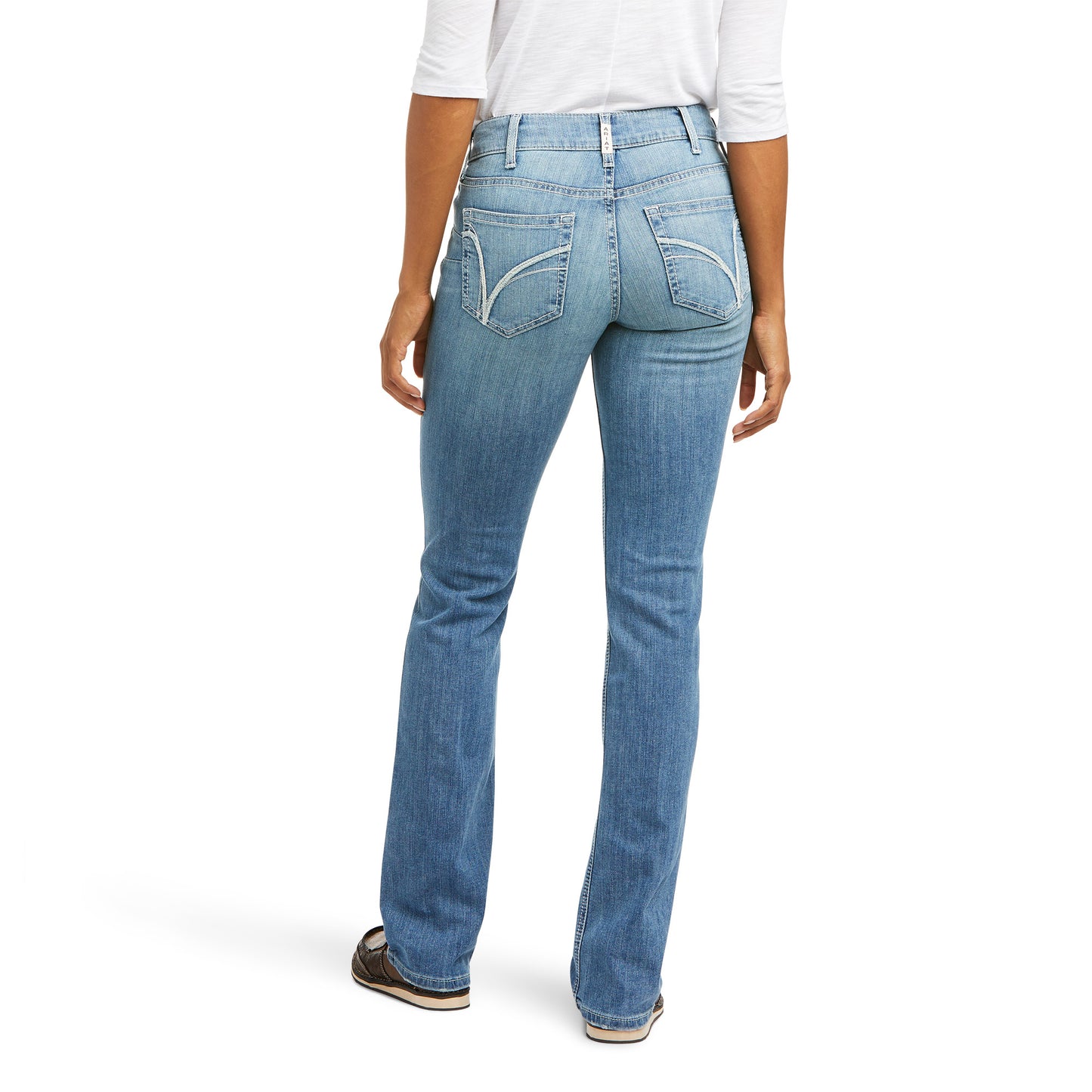 10037686 Ariat Women's REAL Perfect Rise Straight Leg Karen Alabama Long Leg