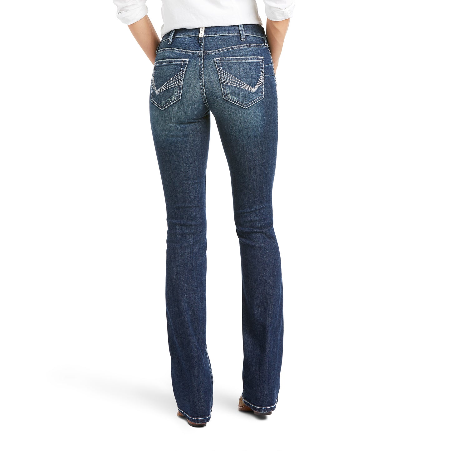 10037953 Ariat Women's REAL Perfect Rise Boot Cut Cristina Pacific Xtra long Leg