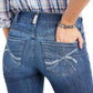 10037958 Ariat Women's REAL Mid Rise Boot Cut Kylee Irvine Regular leg