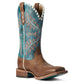 10038279 Ariat Women's Eldora Natural Tan/ Deep Turquoise