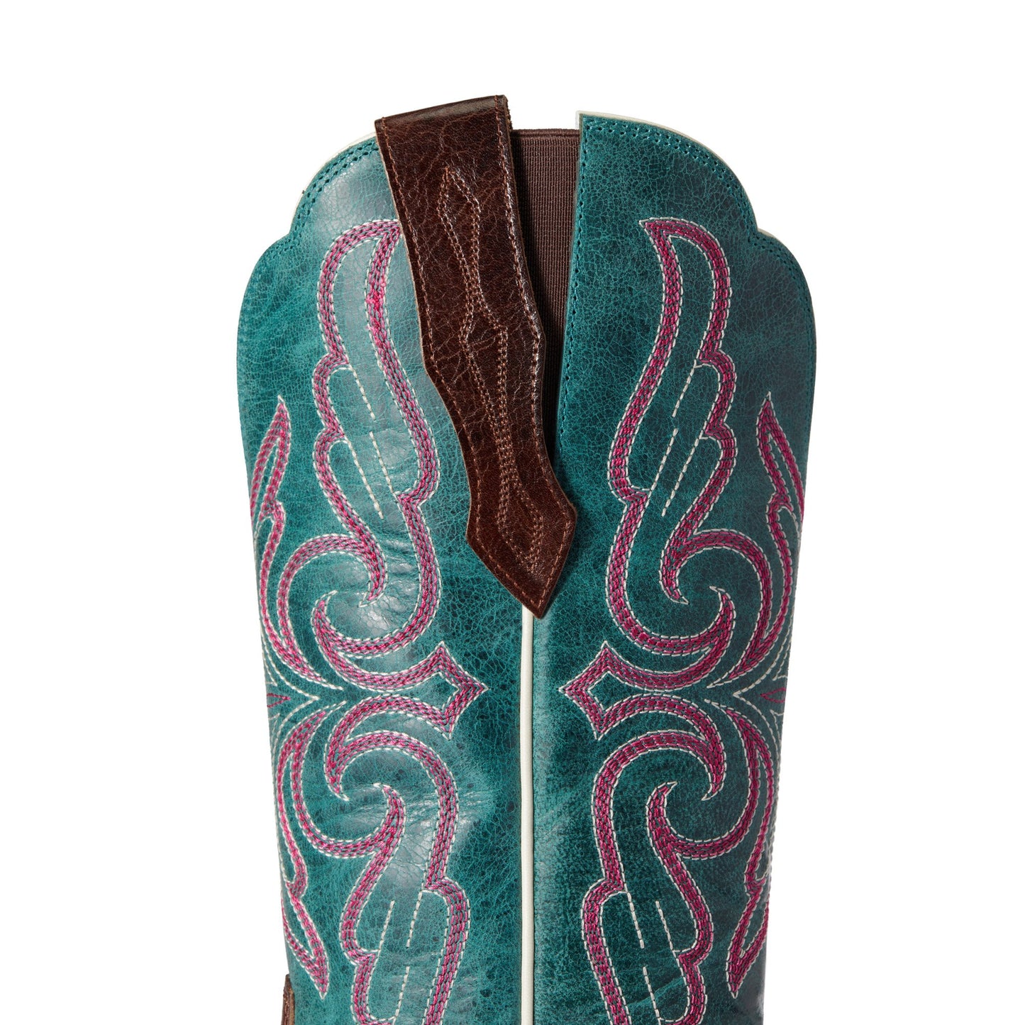 10038303 Ariat Women's Primera Stretch Fit Barrel Brown/Antique Teal